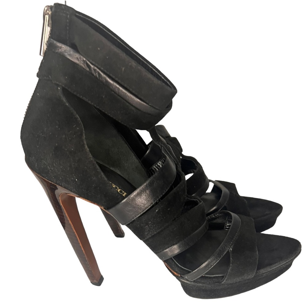 Pucci suede/patent cage  heels size 39